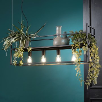 ONLI - Chandelier on a string with shelf JEFFER 4xE27/22W/230V black