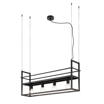 ONLI - Chandelier on a string with shelf JEFFER 4xE27/22W/230V black