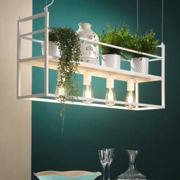 ONLI - Chandelier on a string with shelf JEFFER 4xE27/22W/230V white