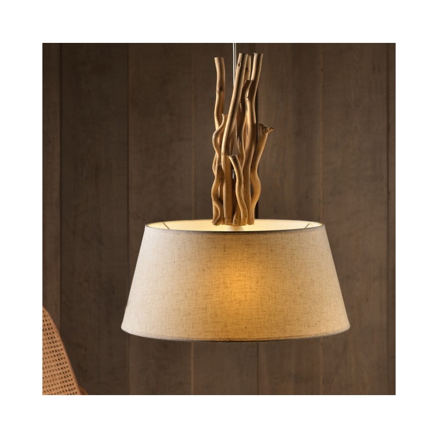 ONLI - Chandelier on a string WOODY 1xE27/22W/230V