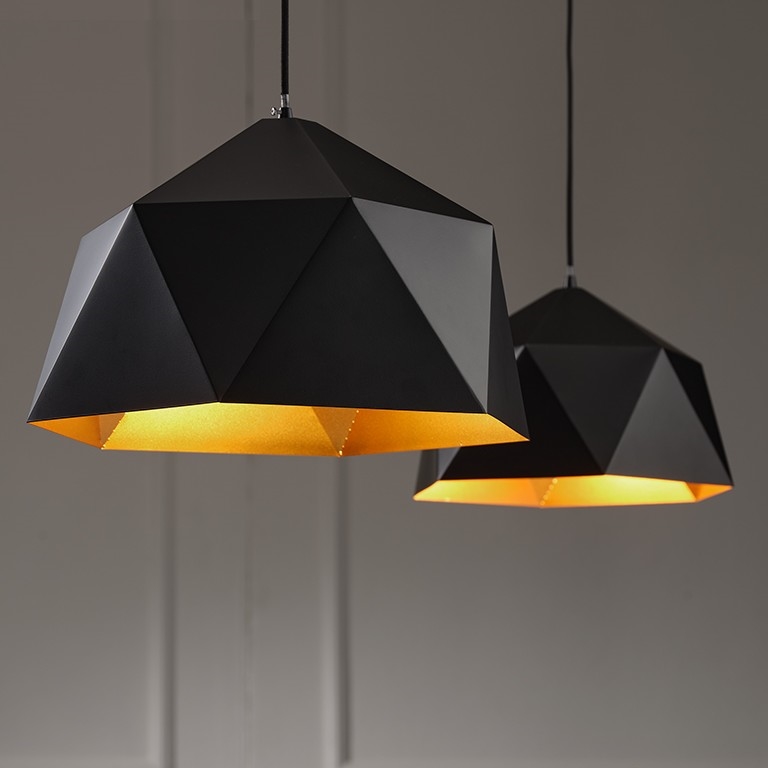 ONLI - Chandelier on a string YONG 1xE27/22W/230V black d. 38 cm