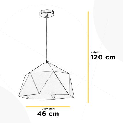 ONLI - Chandelier on a string YONG 1xE27/22W/230V black d. 46 cm