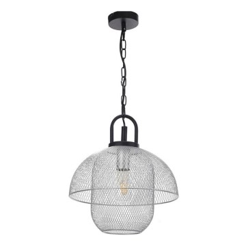 ONLI - Chandelier on a string ZAIR 1xE27/22W/230V black/silver