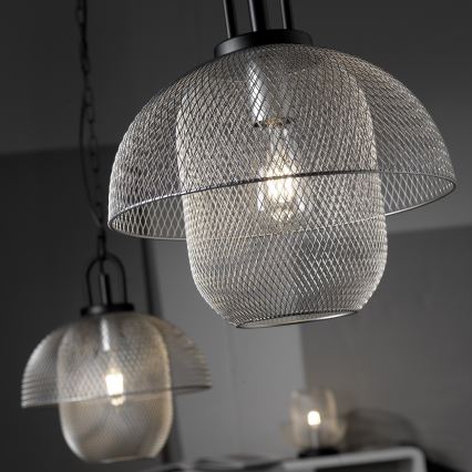ONLI - Chandelier on a string ZAIR 1xE27/22W/230V black/silver