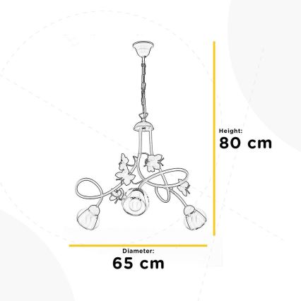 ONLI - Children's chandelier BUTTERFLY 3xE14/6W/230V