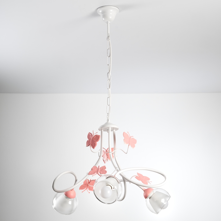 ONLI - Children's chandelier BUTTERFLY 3xE14/6W/230V