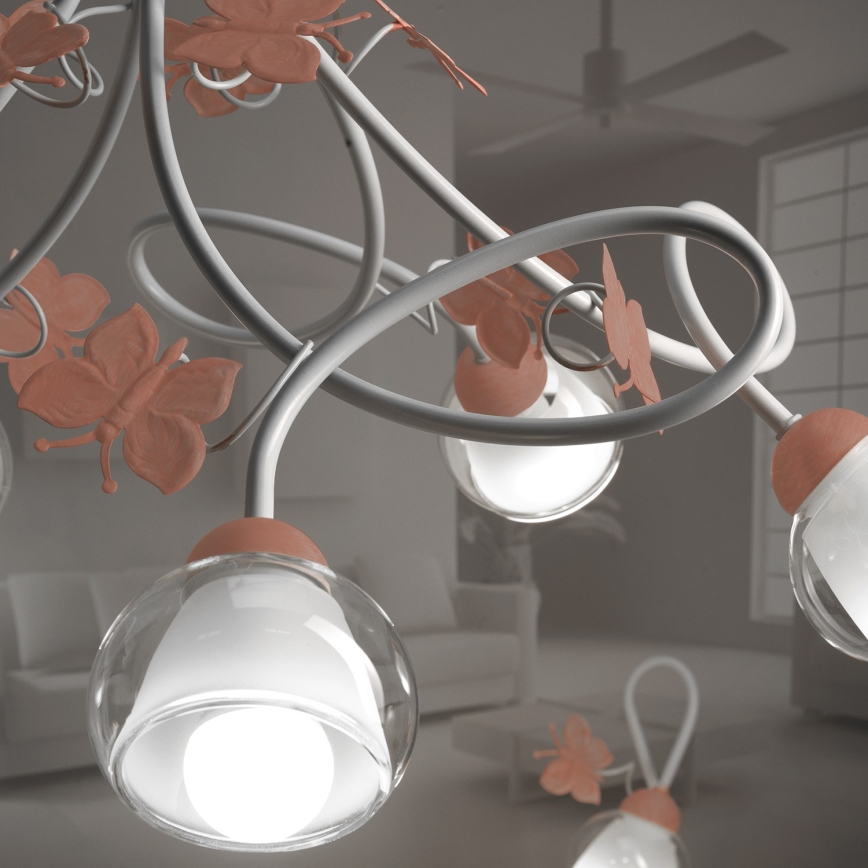 ONLI - Children's chandelier BUTTERFLY 5xE14/6W/230V