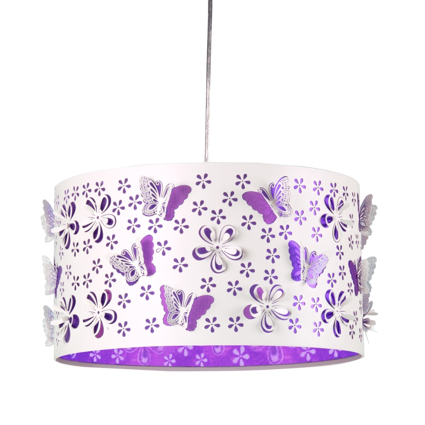 ONLI - Children's chandelier TITILLA 1xE27/22W/230V purple/white