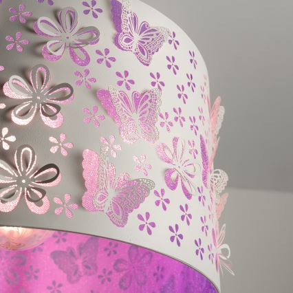 ONLI - Children's chandelier TITILLA 1xE27/22W/230V purple/white