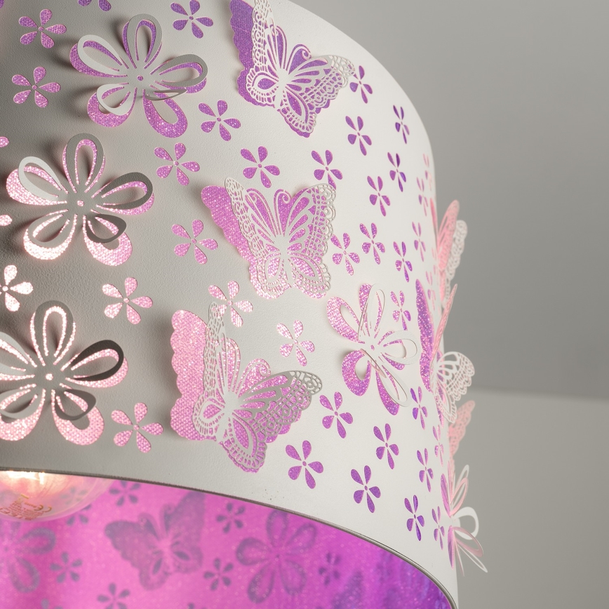 ONLI - Children's chandelier TITILLA 1xE27/22W/230V purple/white