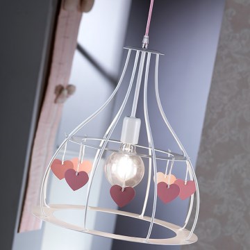 ONLI - Children's chandelier TITTA 1xE27/22W/230V pink