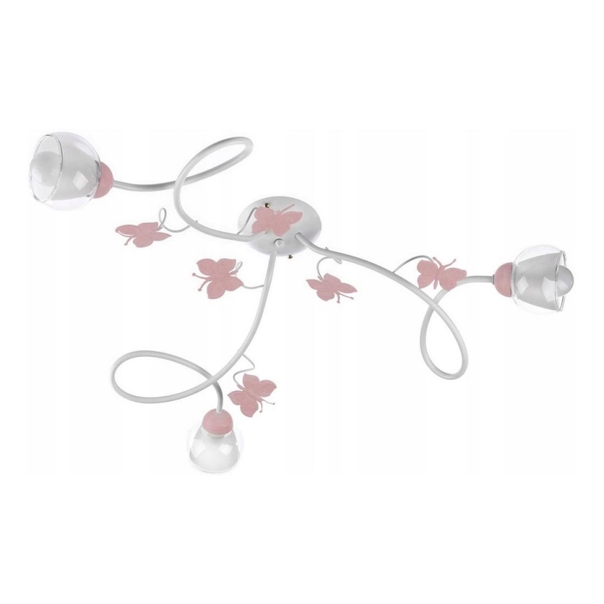 ONLI - Children's surface-mounted chandelier BUTTERFLY 3xE14/6W/230V