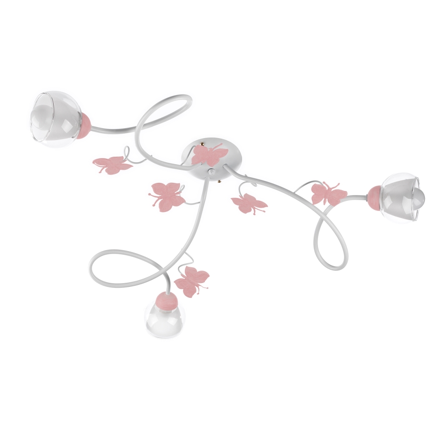 ONLI - Children's surface-mounted chandelier BUTTERFLY 3xE14/6W/230V
