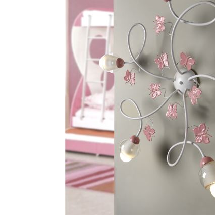 ONLI - Children's surface-mounted chandelier BUTTERFLY 5xE14/6W/230V