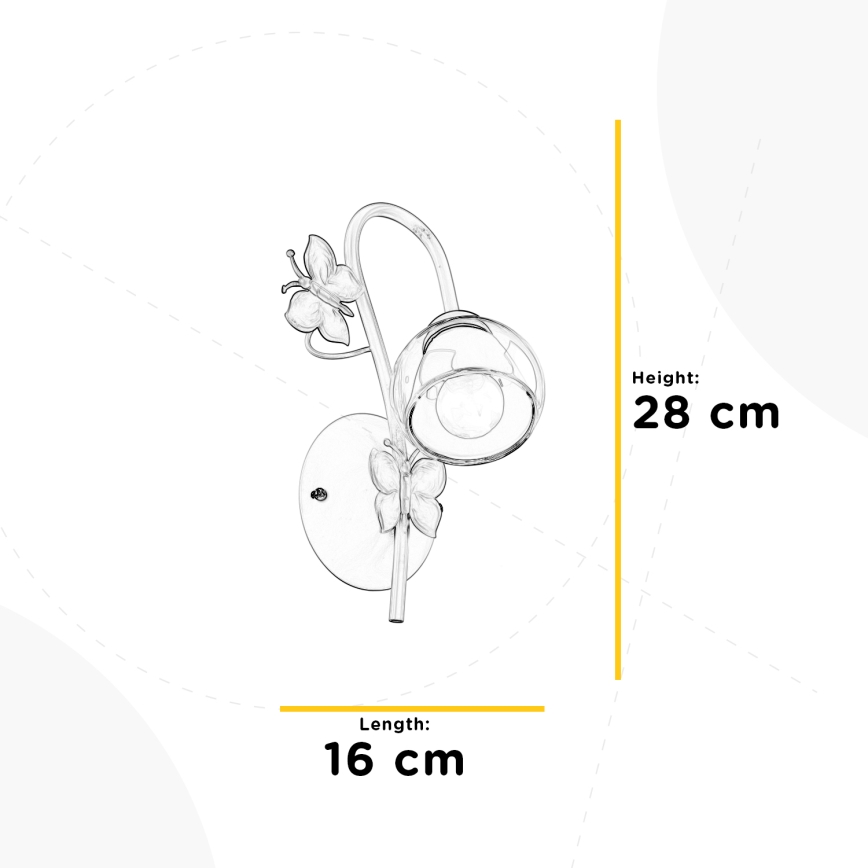 ONLI - Children's wall light BUTTERFLY 1xE14/6W/230V