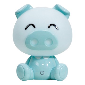 ONLI - Dimmable LED Kids' Night Light PUPPIES LED/3W/230V 19 cm Piglet/Green
