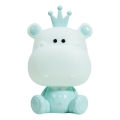 ONLI - Dimmable LED Kids' Night Light PUPPIES LED/3W/230V 25 cm hippo/green