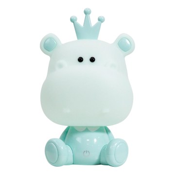 ONLI - Dimmable LED Kids' Night Light PUPPIES LED/3W/230V 25 cm hippo/green