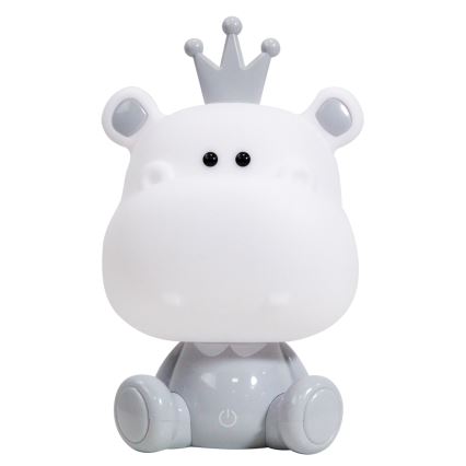 ONLI - LED Dimmable Children's Night Light PUPPIES LED/3W/230V 25 cm Hippo/Grey