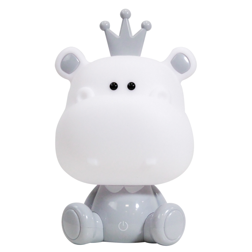 ONLI - LED Dimmable Children's Night Light PUPPIES LED/3W/230V 25 cm Hippo/Grey