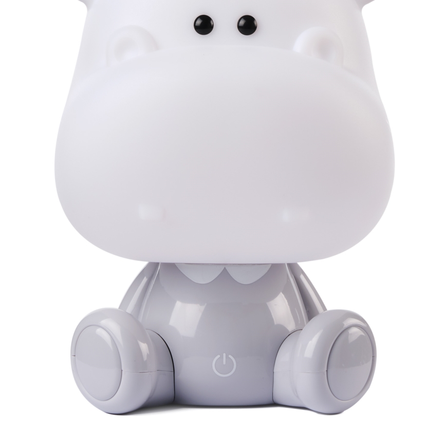 ONLI - LED Dimmable Children's Night Light PUPPIES LED/3W/230V 25 cm Hippo/Grey