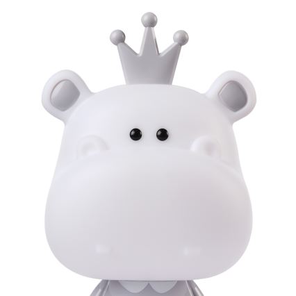 ONLI - LED Dimmable Children's Night Light PUPPIES LED/3W/230V 25 cm Hippo/Grey