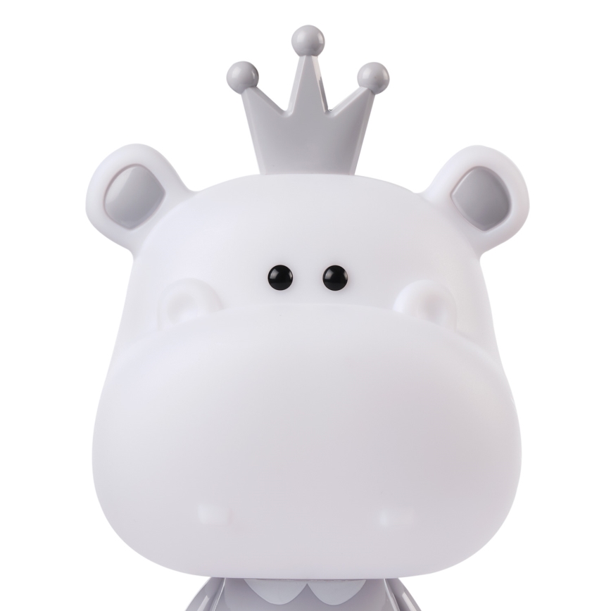 ONLI - LED Dimmable Children's Night Light PUPPIES LED/3W/230V 25 cm Hippo/Grey