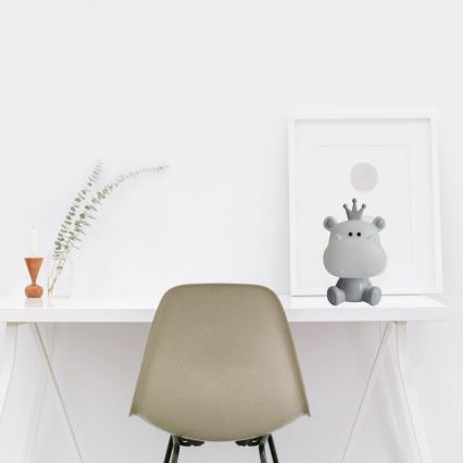 ONLI - LED Dimmable Children's Night Light PUPPIES LED/3W/230V 25 cm Hippo/Grey