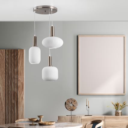 ONLI - DOROTY Cable Pendant 3xE27/15W/230V Glossy Chrome