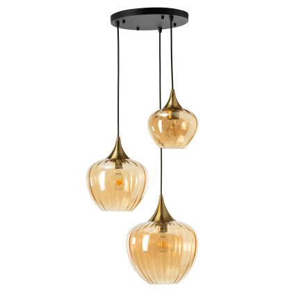 ONLI - ELIDE Cable Pendant 3xE27/15W/230V Black/Copper