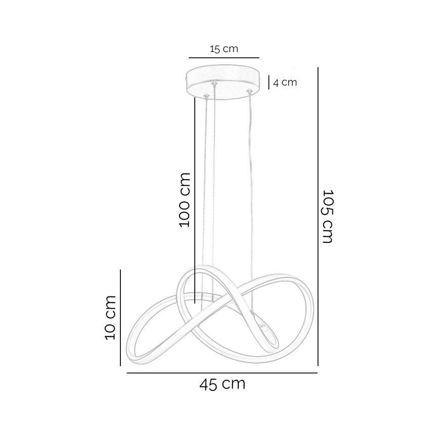 ONLI - LED Chandelier on a string DAFNE LED/30W/230W 4000K black