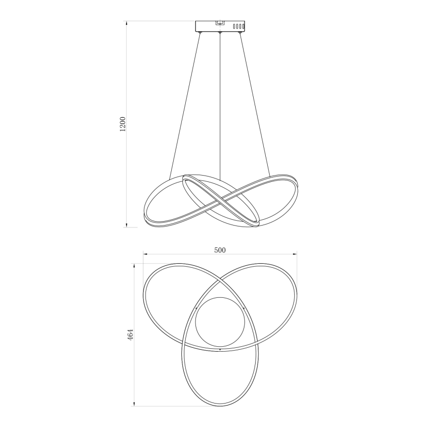 ONLI - LED Chandelier on a string DAFNE LED/30W/230W 4000K black