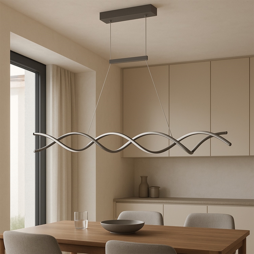 ONLI - LED Chandelier on a string DNA LED/24W/230V 4000K silver