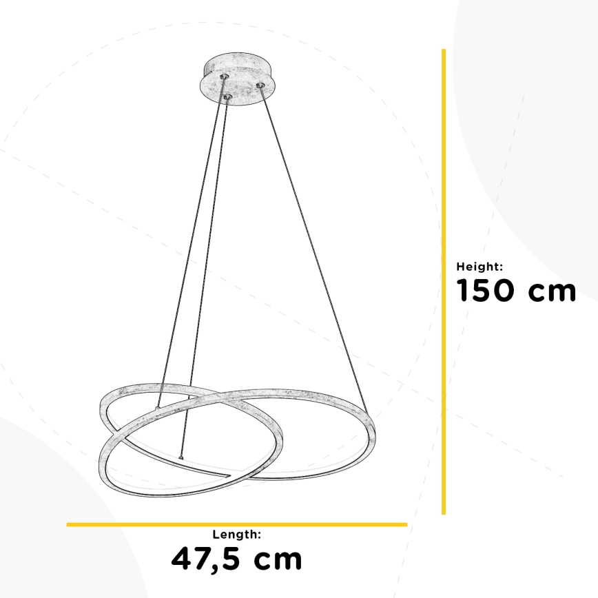 ONLI - LED Chandelier on a string LIBERTY LED/30W/230V 4000K gold