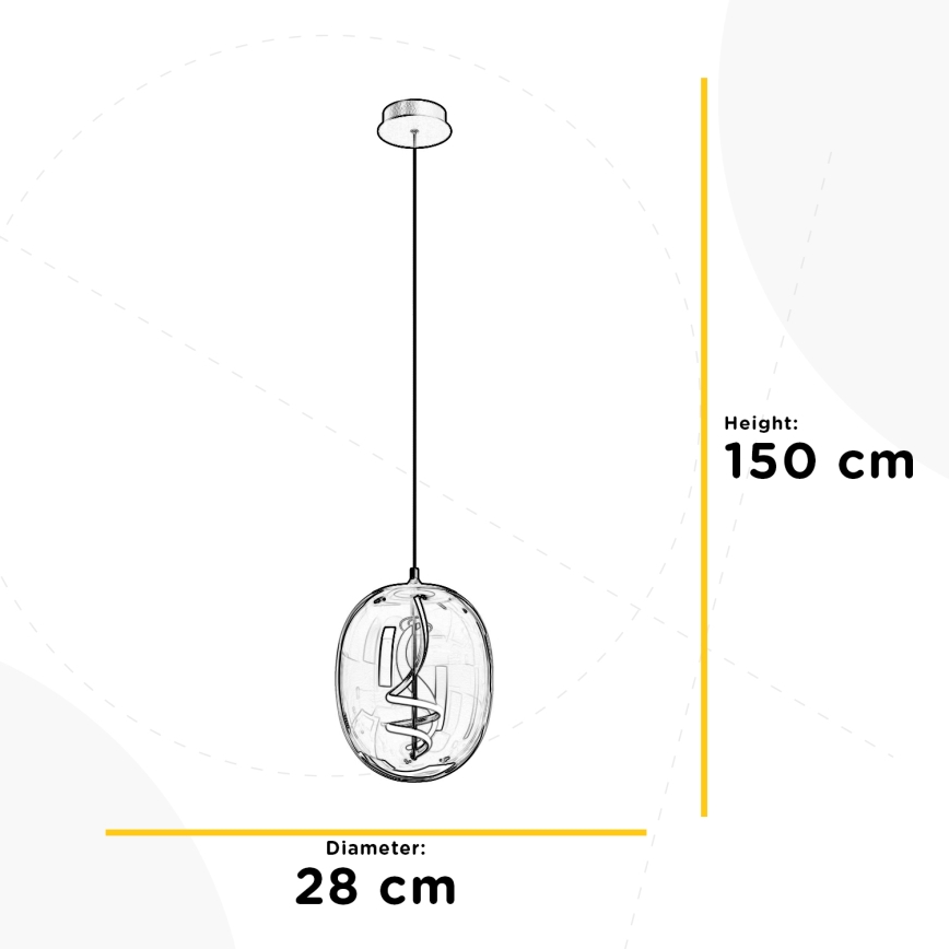 ONLI - LED Chandelier on a string LILLY LED/12W/230V 4000K black