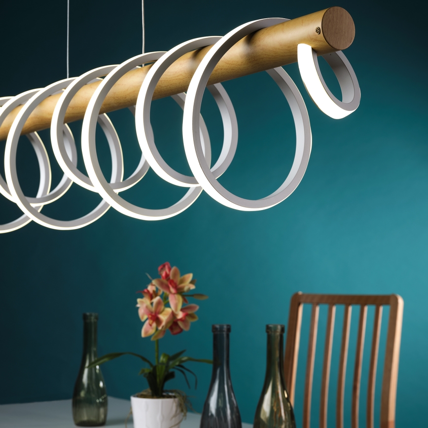 ONLI - LED Chandelier on a string NILO LED/70W/230V 4000K brown/white