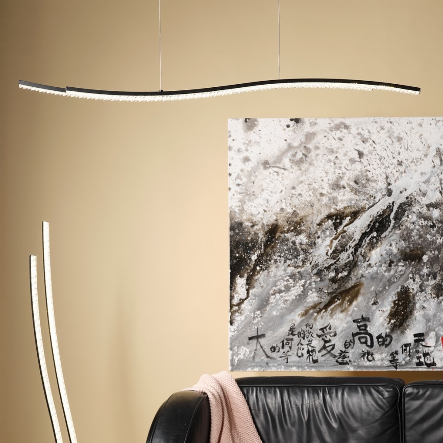ONLI - LED Chandelier on a string ONDA LED/30W/230V 4000K black