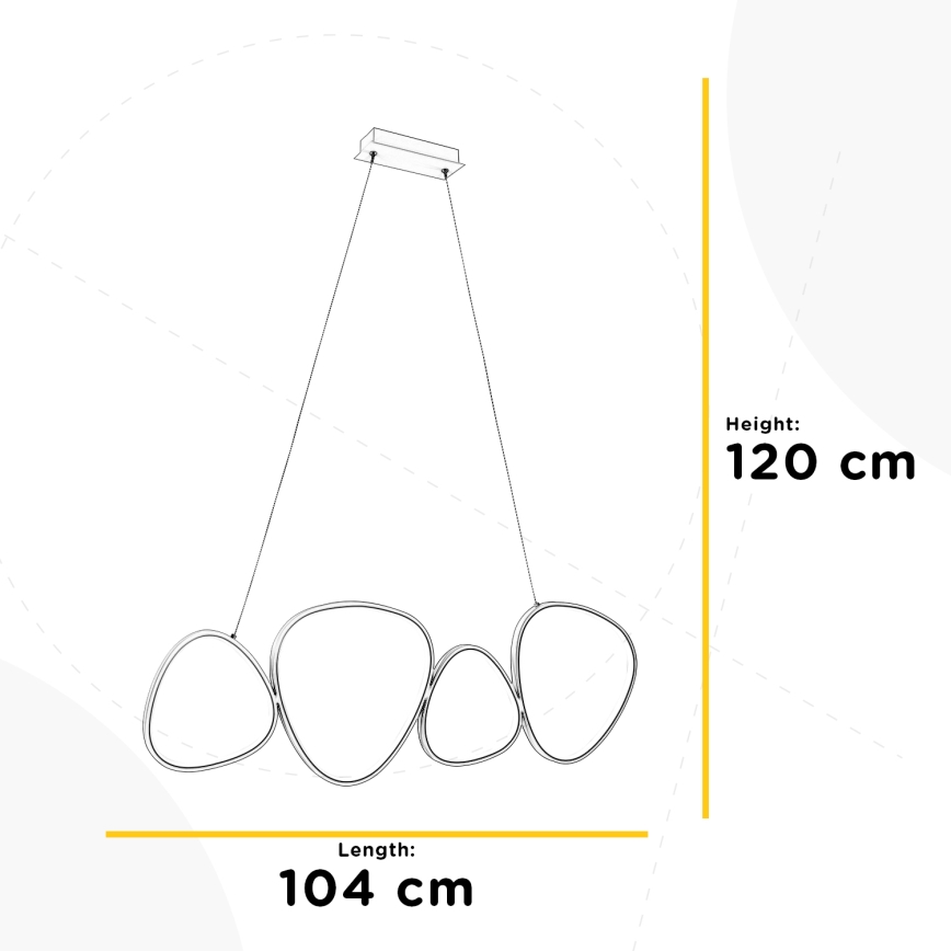 ONLI - LED Chandelier on a string ROMEO LED/48W/230V 4000K white