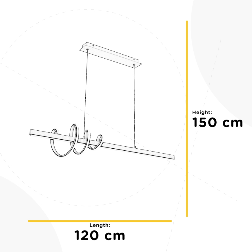 ONLI - LED Chandelier on a string SWING LED/30W/230V 4000K black