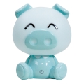ONLI - LED Dimmable Kids' Night Light PUPPIES LED/3W/230V 19 cm Piglet/Blue