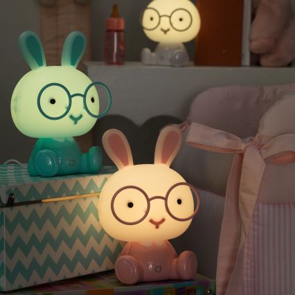 ONLI - Dimmable LED Kids' Night Light PUPPIES LED/3W/230V 22 cm Bunny/Blue
