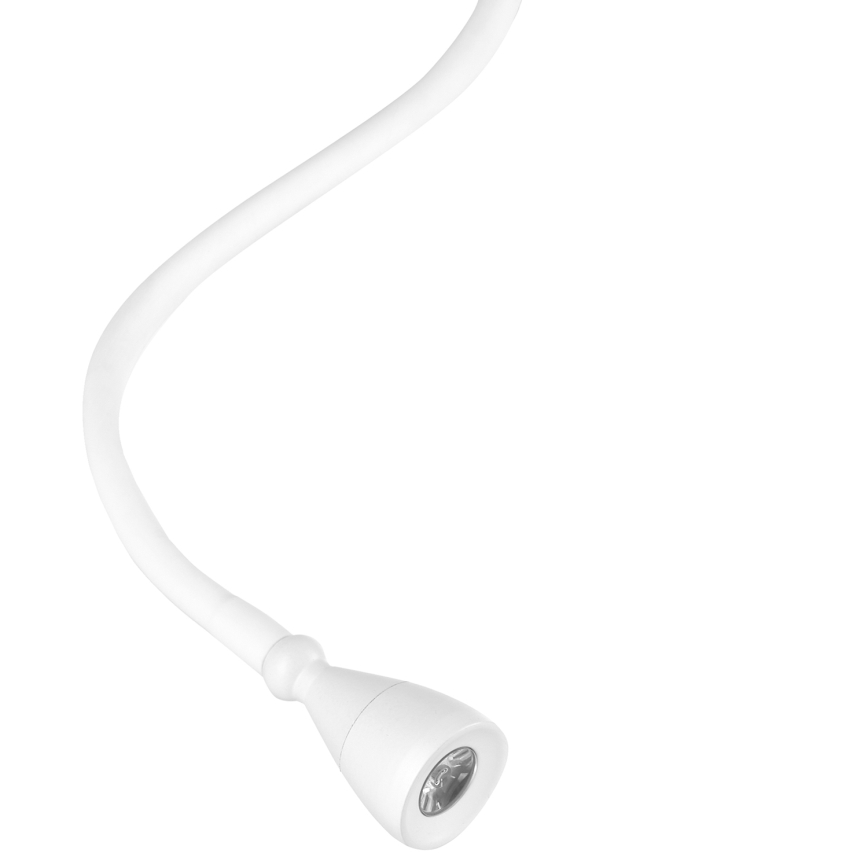 ONLI - LED Flexible small lamp with a shelf and USB charging PLAK LED/1W/230V white