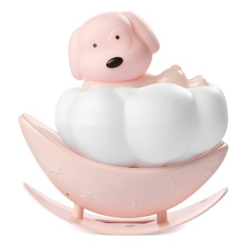 ONLI - LED Rechargeable Kids' Night Light NUVOLINA LED/2.5W/5V 300 mAh dog/pink