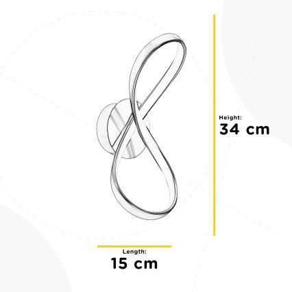 ONLI - LED Wall light INFINITY LED/15W/230V 4500K matte chrome