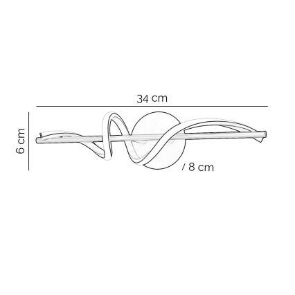 ONLI - LED Wall light TWIST LED/25W/230V 4000K black