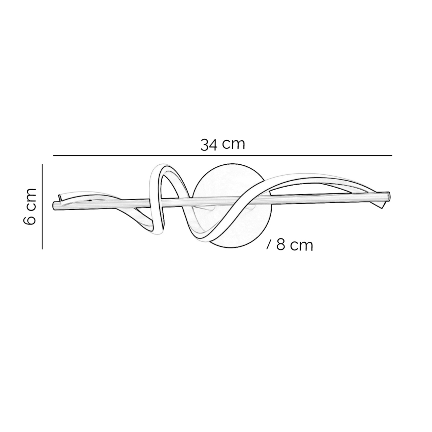 ONLI - LED Wall light TWIST LED/25W/230V 4000K black