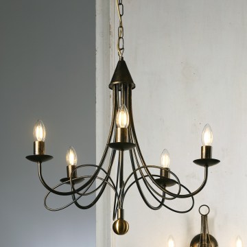 ONLI - MILVIA Chain-hung Chandelier 5xE14/6W/230V, Bronze