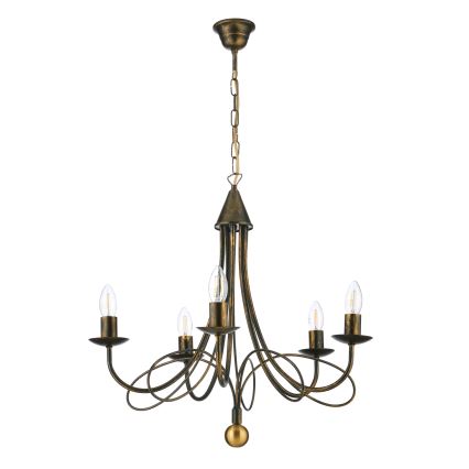ONLI - MILVIA Chain-hung Chandelier 5xE14/6W/230V, Bronze