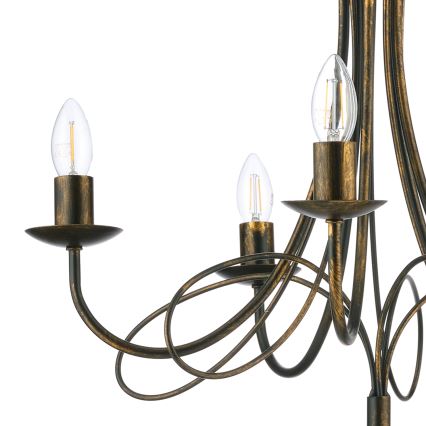 ONLI - MILVIA Chain-hung Chandelier 5xE14/6W/230V, Bronze