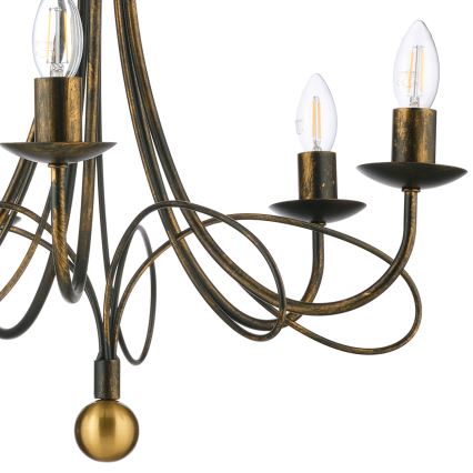 ONLI - MILVIA Chain-hung Chandelier 5xE14/6W/230V, Bronze